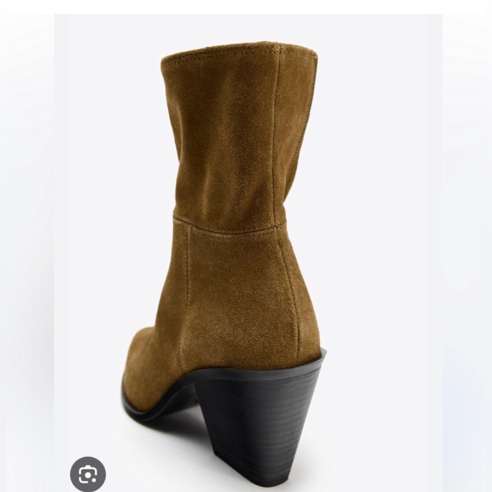 ZARA split leather ankle boots - Picture 2 of 5
